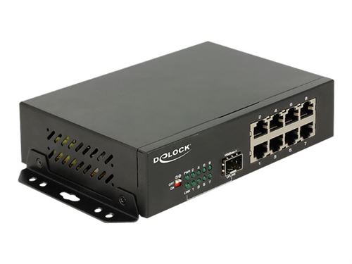 DeLOCK Commutateur Gigabit Ethernet 8 ports + 1 SFP