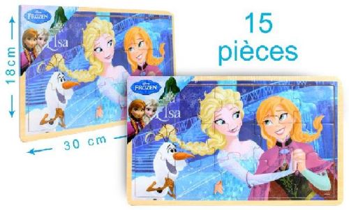 Puzzle en bois 15 pièces reine des neiges