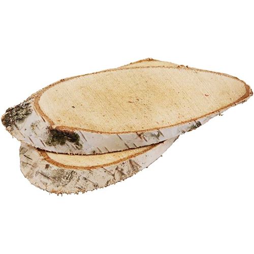 Creotime disques de troncs d'arbres en bois 15x9x0,2 cm 7 pièces