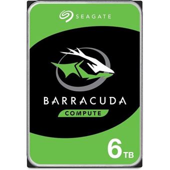 Seagate Barracuda ST6000DM003 - Disque dur - 6 To - interne - 3.5" - SATA 6Gb/s - mémoire tampon : 256 Mo - 1