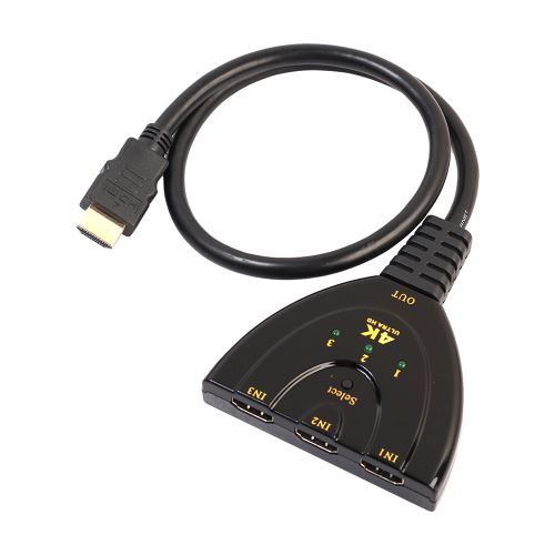 3PORT Commutateur HDMI Splitter Câble 4K * 2K 2160p multi Switcher HUB LCD  HDTV PS Xbox - Adaptateur et convertisseur - Achat & prix