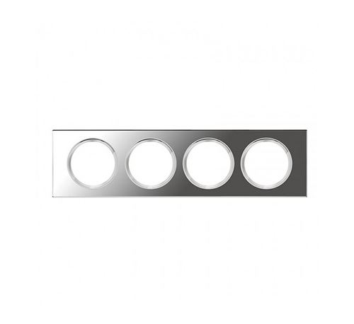 Legrand Plaque Céliane - 4 Postes - Verre Miroir