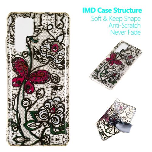 Coque en TPU impression de motifs papillon rouge pour votre Huawei P30 Pro