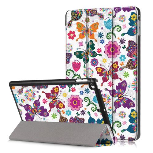 Etui en PU support triple motif imprimé joli motif de papillons pour votre Apple iPad mini 4/mini (2019)