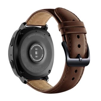 Bracelet en cuir v ritable 20mm marron pour votre Samsung Gear