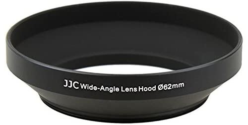 JJC  Ln-62 W 62 mm m&eacute;tal Grand Angle Pare-soleil pour Canon Nikon Pentax Olympus Sony Camera objectif et jusqu'&agrave; 24 mm 
