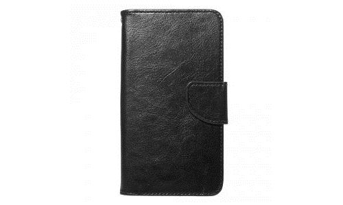 Etui type portefeuille noir Honor 6C rabat latéral fonction stand