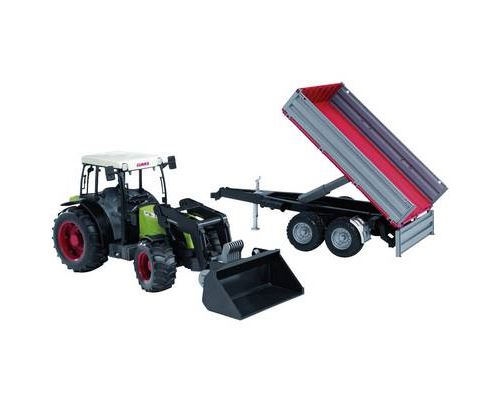 Véhicules Miniatures Bruder Tracteur Claas Nectis 267F Avec Remorque - Bruder 02112