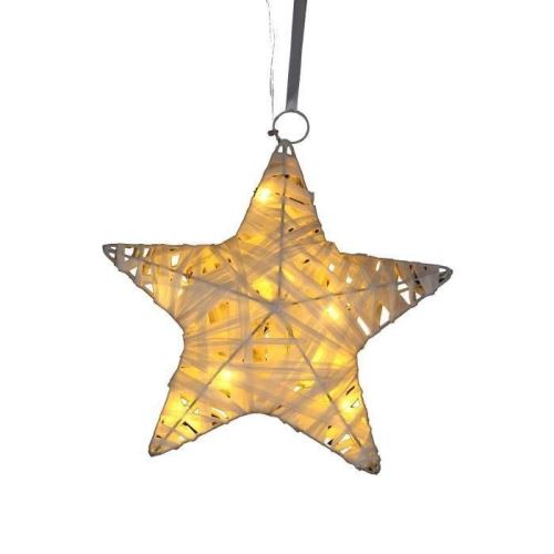 Suspension étoile 10 led - en raphia - ø20 cm 5dma027ww