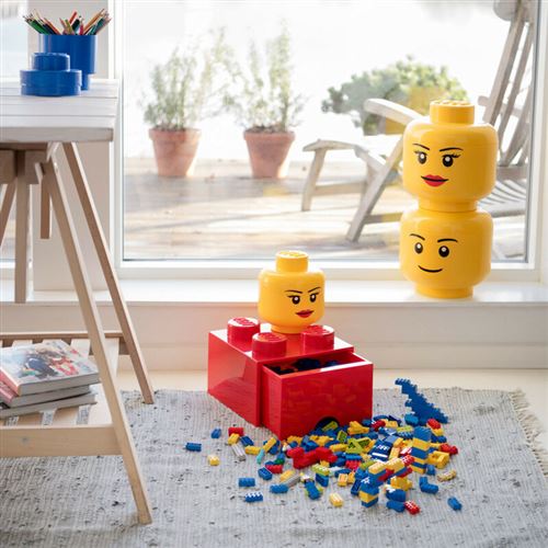 Lego Rangement Têtes - Officiel Enfants Chambre Jouet Boite Organisateur -  Petit