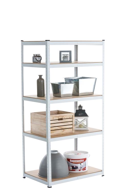 Étagère de Rangement avec capacité de charge de 875 kg , Blanc /90x60x180 cm