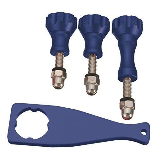 KSIX bxgo25 – Clé Multi Fonction En Aluminium (pour Go Pro et camaras sportives, avec 3 vis) couleur bleu