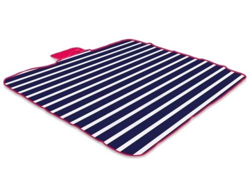 Yello nappe de couverture pique-nique bleu / blanc 120 x 135 cm