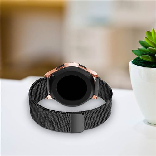Bracelet Samsung Galaxy Watch 42 mm milanais magnetique noir Bracelet connecte Achat prix fnac