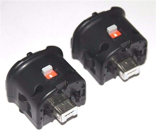 2PCS Wii Motion plus QUMOX pour manette Wiimote Nintendo Wii Noire QUMOX®