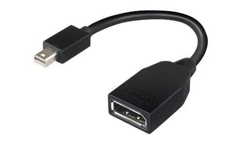 Lenovo - Adaptateur Displayport - Mini Displayport (M) pour Displayport (F) - 17.6 Cm - pour Thinkcentre M70; M75T Gen 2; M80; M90; Thinkstation P330 Gen 2; P34X; P350; P520; P620