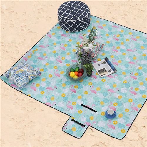 Tapis couverture multi-usage imperméable et pliable - pique-nique, camping, plage - Bahamas 200 x 200 cm