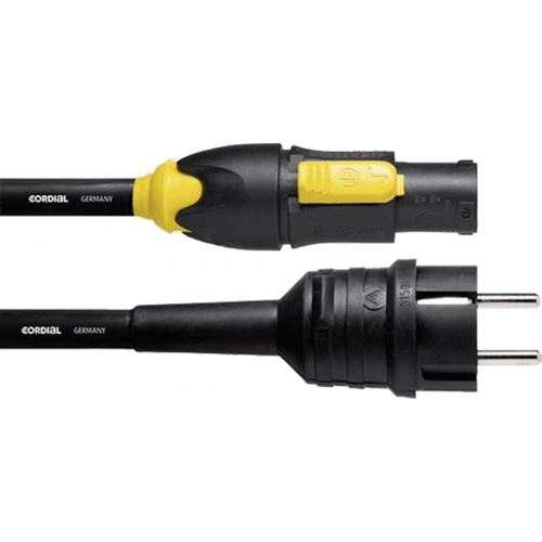 Cordial CFCA1.5S-TRUE1-PVC - Câble d'alimentation PowerCON True1-Schuko droit 1.5 m