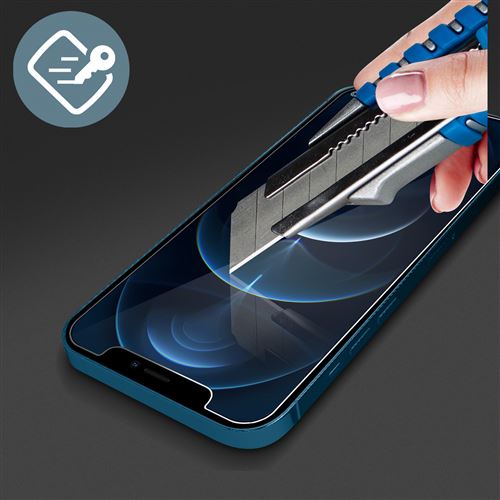 JELLYEA Lot de 3 films protecteurs d'écran en verre trempé anti-lumière  bleue pour iPhone 12/12 Pro - 6,1