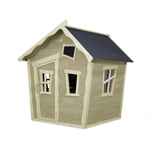 Maisonnette en bois EXIT Crooky 100 - gris-beige