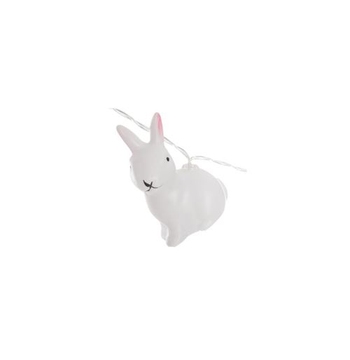 Guirlande avec 10 lapins - LED - L 171 cm - Blanc