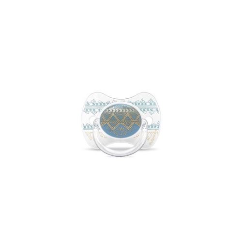 Suavinex - SUCETTE ETHNIC 4/18M SILICONE REVERSIBLE - TURQUOISE