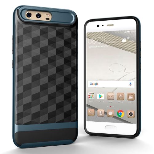 Huawei P10 Plus Coque Protection TPU Combinaison Effet Diamant bleu foncé ALS53875