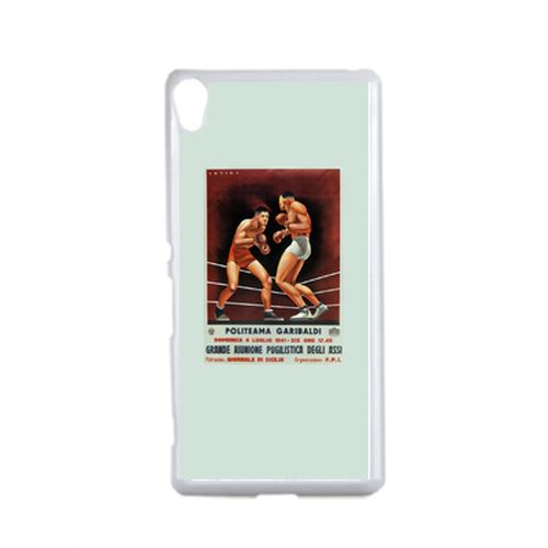 Coque Vintage Poster Boxe Rtro Compatible Sony Xperia Xa Transparent