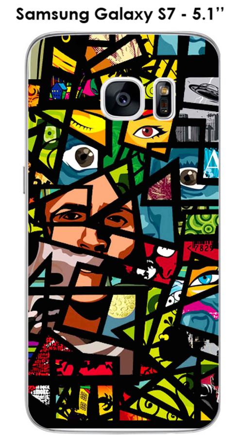 Coque TPU gel souple Samsung Galaxy S7 - 5.1 - SM-G930 design mosaic