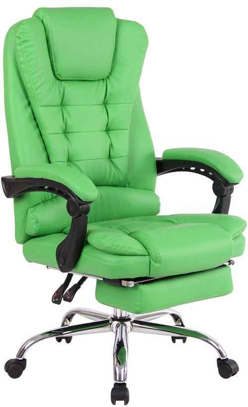 Fauteuil de bureau Oxygen en Tissu ou Similicuir , Vert/Similicuir