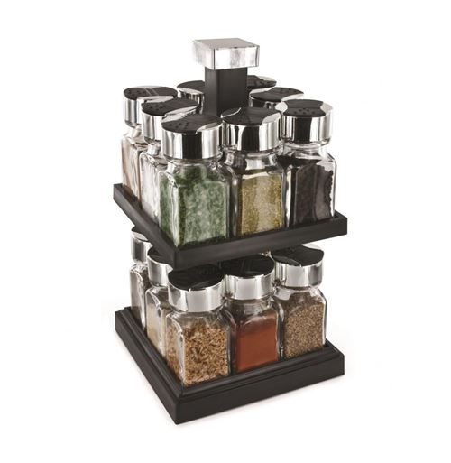 Saveur Et Degustation - Carrousel à épices tournant 16 pots de 10 cl