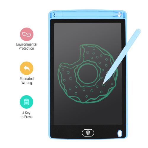 Tablette d'écriture LCD portable 8 pouce à dessin électronique ultra-mince-Bleu