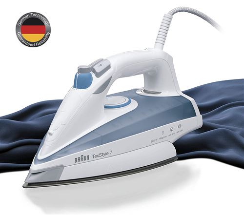 Braun TS725 TexStyle 7 Fer à Repasser Blanc/Bleu 13 x 32 x 17 cm