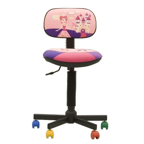 Bambo princesse- chaise de bureau pour enfant tissu rose / violet