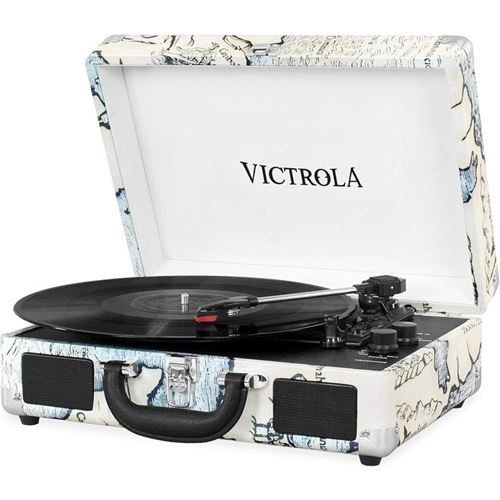 Victrola Suitcase Platine Vinyle Mallette Vintage Bluetooth - Retro Map
