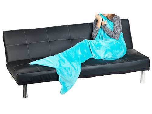 Couverture queue de sirène verte 180 x 70 cm pour adulte