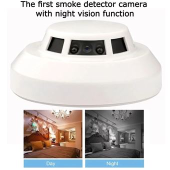 Détecteur de fumée factice caméra espion WIFI HD grande autonomie 1 an