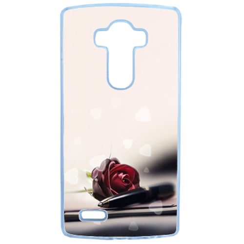 Coque Stylo Rose Coeur Compatible Lg G3 Transparent
