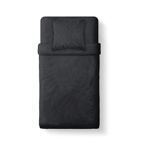 Housse de couette Réglisse - 100% coton 57 fils - 140 x 200 cm - Noir