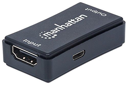 Manhattan 207799 1080p hdmi répéteur actif alimentation par usb prolonge signaux audio vidéo hdmi noir