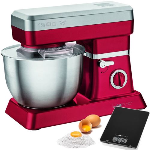 Clatronic Mixeur sur socle 1200 W rouge et argenté KM 3630