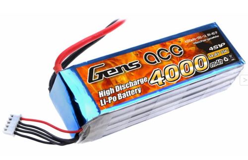 Gens Ace 4000mAh 14.8V 25C 4S1P Lipo