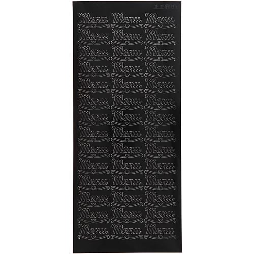 Creotime autocollants en aluminium Menu 42 noir