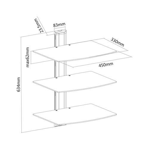 Puremounts Composant Mural Etagere Pour Console De Jeu Lecteur