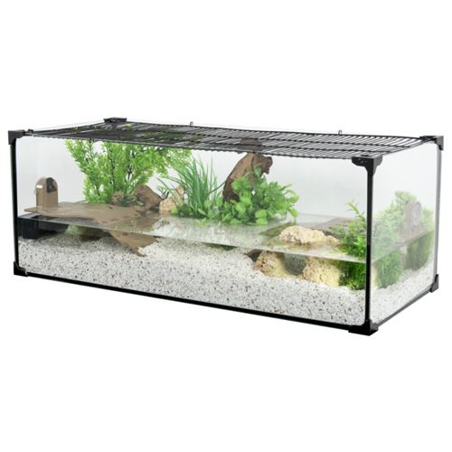Zolux - Terrarium pour tortues d'eau Karapas 100 noir