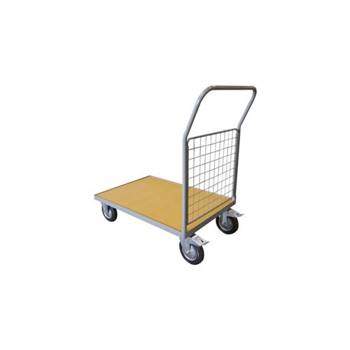 Chariot 250 kg plateau bois 1 dossier 1200x800 mm