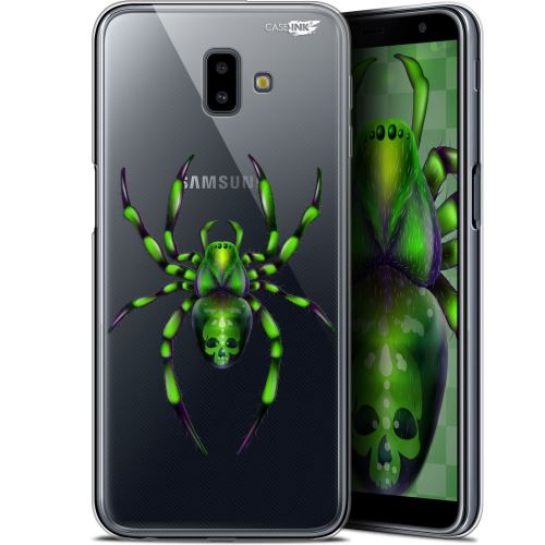 Coque Gel Samsung Galaxy J6 Plus J6+ (6.4 ) Extra Fine - Arraignée Verte