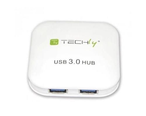 TECHLY - Techly IUSB3-HUB4-WH SUPER SPEED USB 3.0 HUB 4 PORTS BLANC
