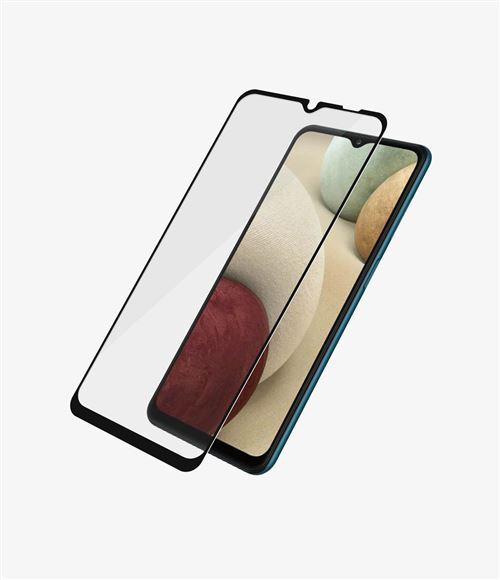 PanzerGlass Case Friendly - Schermbeschermer voor mobiele telefoon - glas - kristalhelder, zwarte rand - voor Samsung Galaxy A12