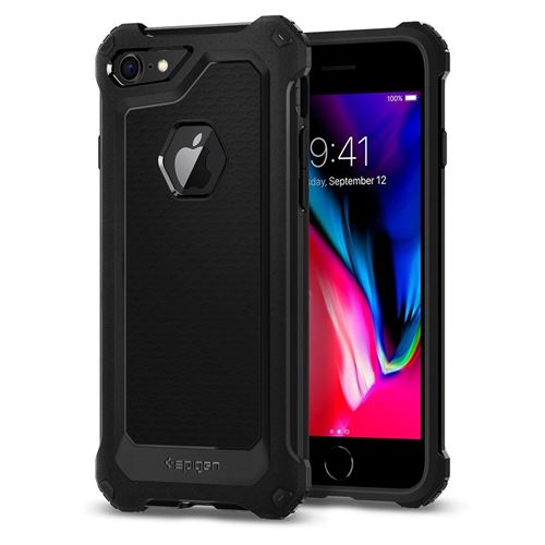 Spigen Rugged Armor Extra - Achterzijde behuizing voor mobiele telefoon - robuust - voor Apple iPhone 7, 8